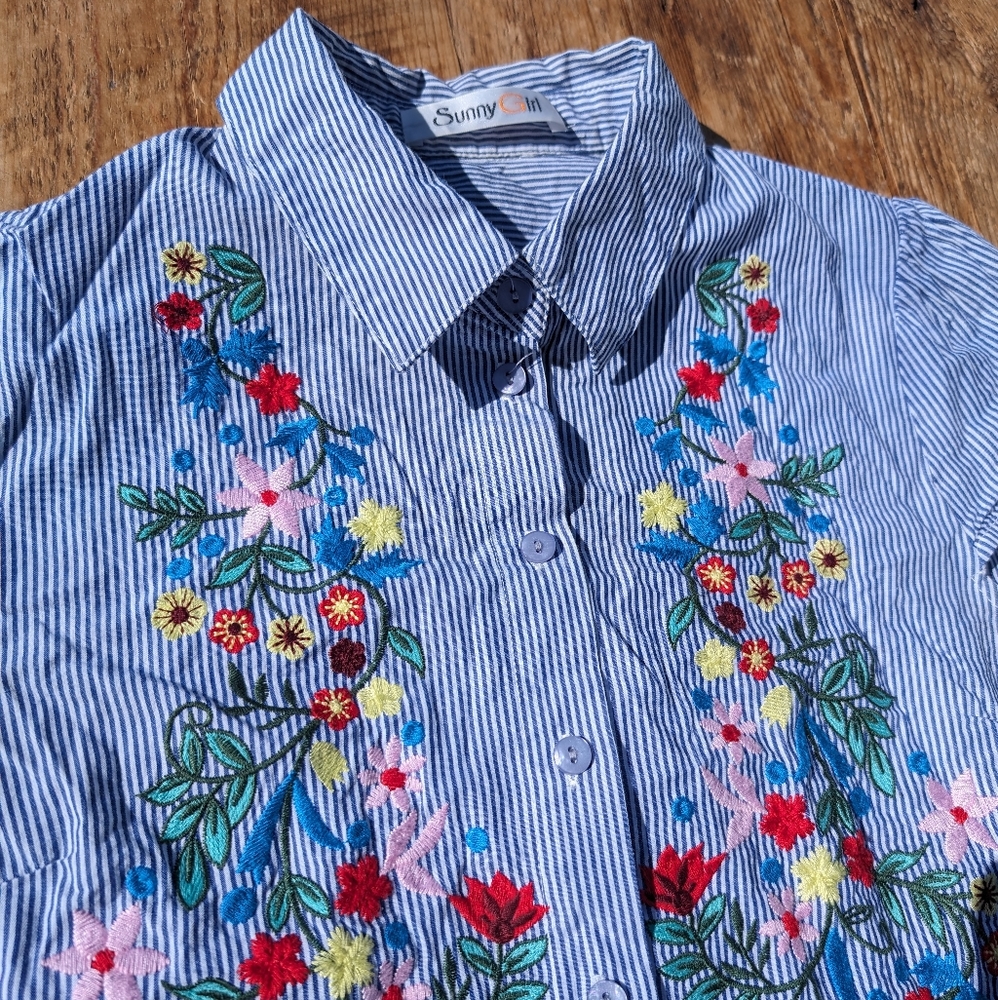 Embroidered Floral Blouse